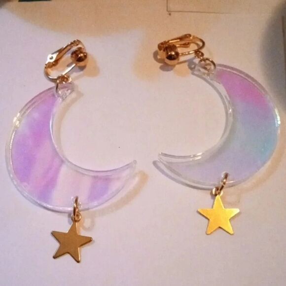 Moon and star clip ons - Picture 2 of 4
